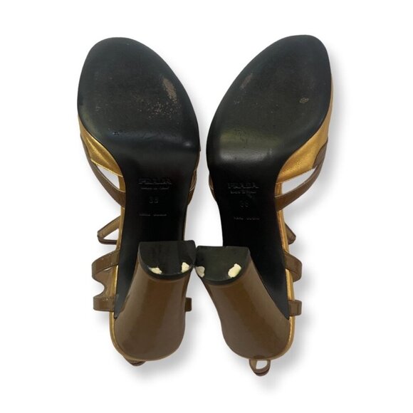 Vintage gold Prada heels size 38 - Picture 6 of 10